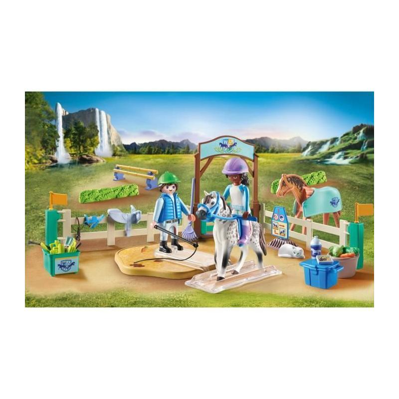 Arene d'équitation PLAYMOBIL 71637: Chevaux de Cascade, 67 pièces