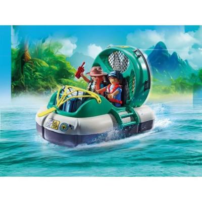 Découvrez l'aéroglisseur des explorateurs avec le Brachiosaure PLAYMOBIL 71819 !