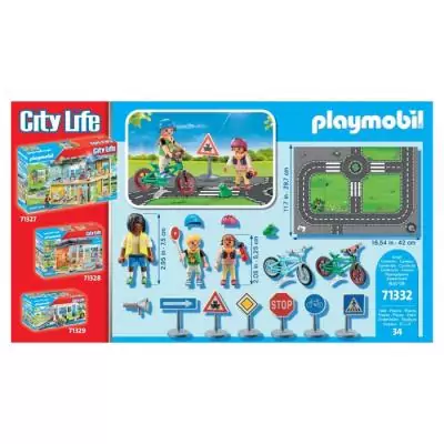 Jeu PLAYMOBIL - Classe sécurité routière - Rouge - 71332