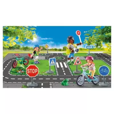 Jeu PLAYMOBIL - Classe sécurité routière - Rouge - 71332
