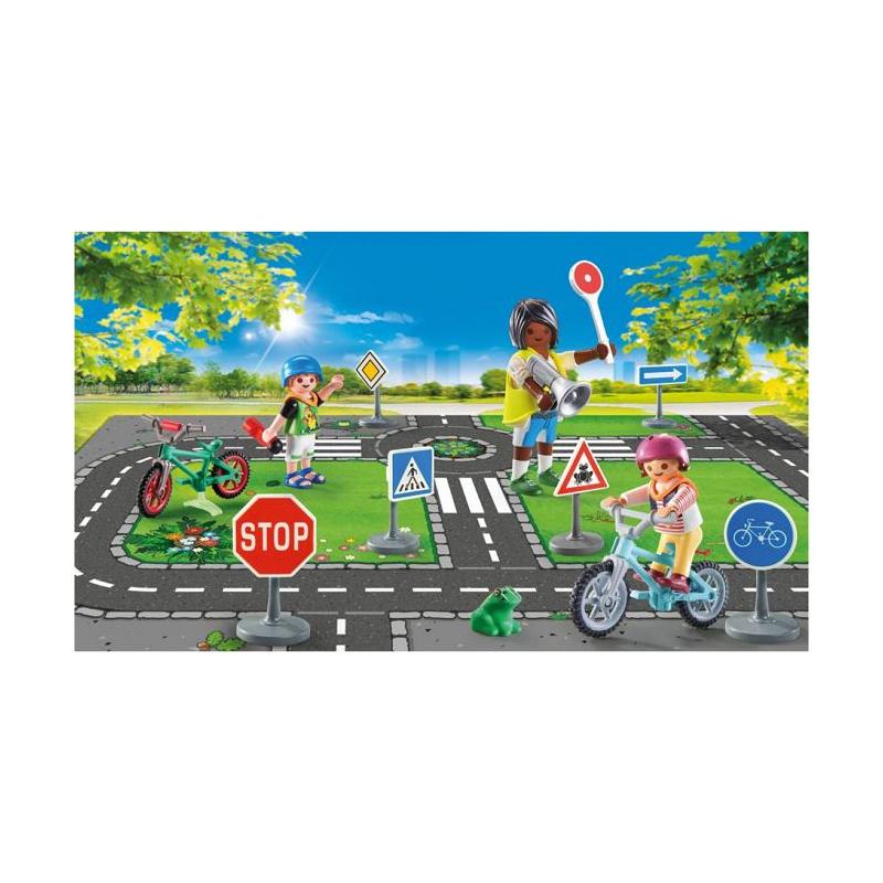 Jeu PLAYMOBIL - Classe sécurité routière - Rouge - 71332