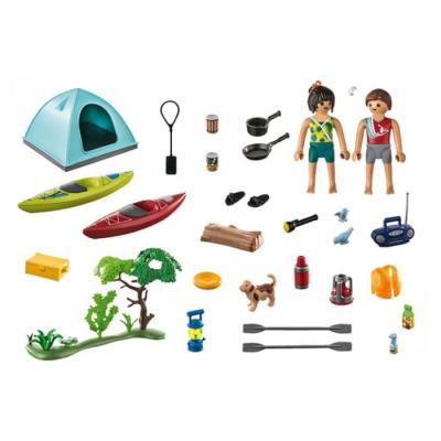 Kit Playmobil 71425 Famille et tente pour un camping fun