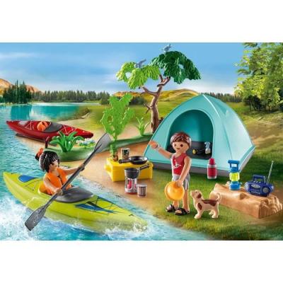 Kit Playmobil 71425 Famille et tente pour un camping fun