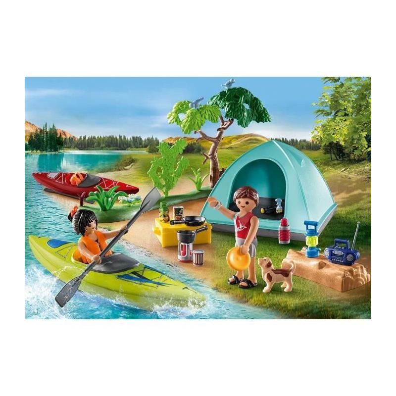 Kit Playmobil 71425 Famille et tente pour un camping fun
