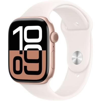 Apple Watch Series 10 GPS + Cellular 46mm - Boîtier Rose Gold - Bracelet Light Blush Sport_BAND