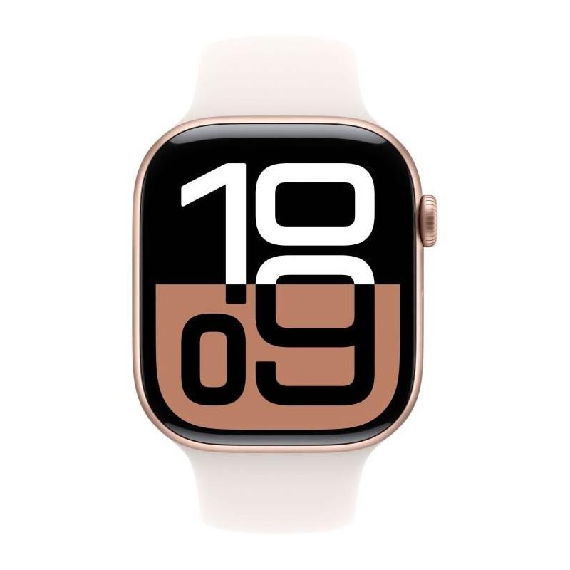Apple Watch Series 10 GPS + Cellular 46mm - Boîtier Rose Gold - Bracelet Light Blush Sport_BAND