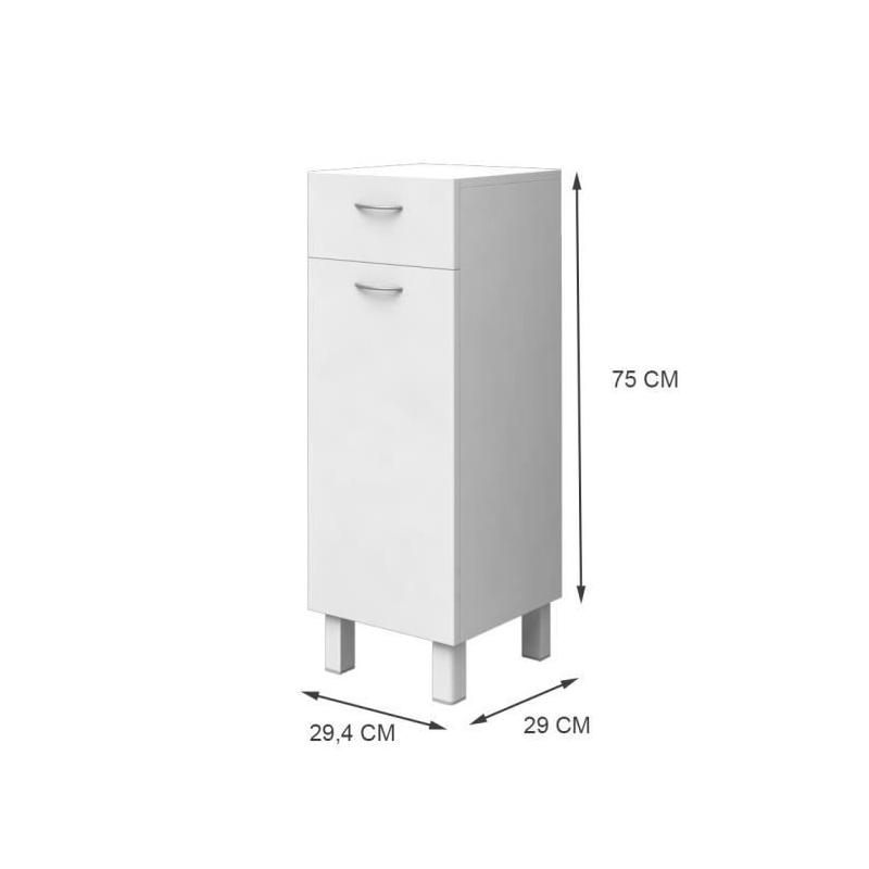 Colonne de salle de bain ESSENTIEL - Blanc - L 30 cm