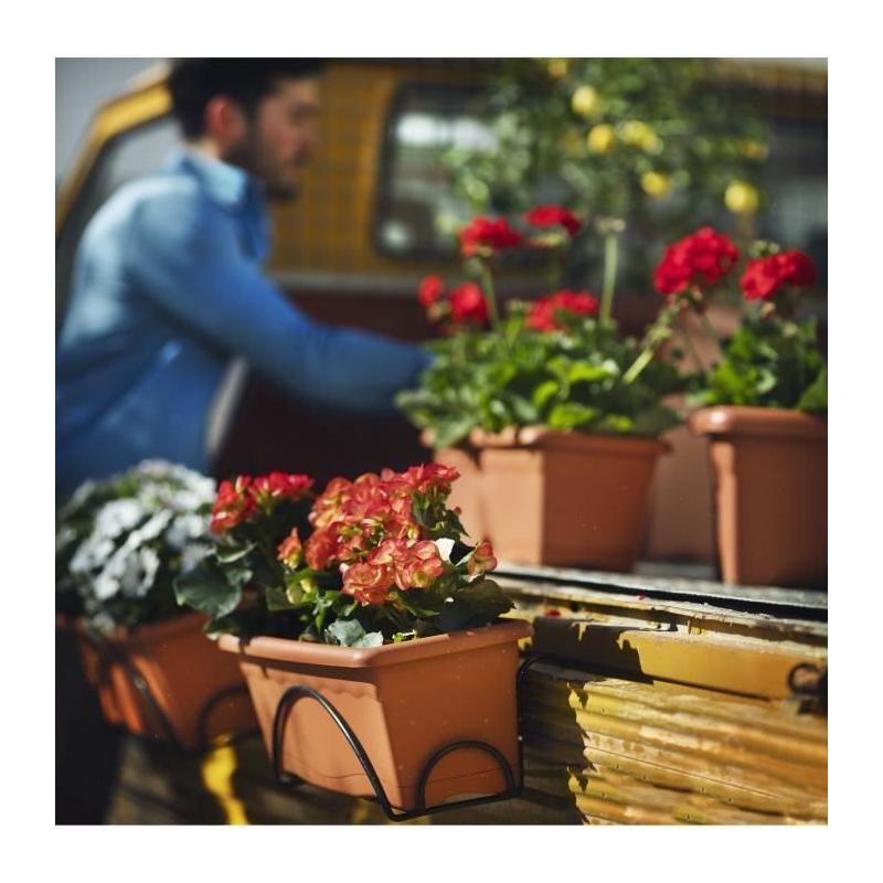 Jardinière rectangulaire terracotta pour fleurs - Ø 80 x 20 cm