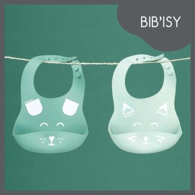 Lot de 2 bavoirs en silicone avec poche ventrale - Babymoov