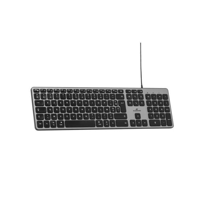Clavier Filaire Bluestork KB Mac Azerty Compatible Mac Noir