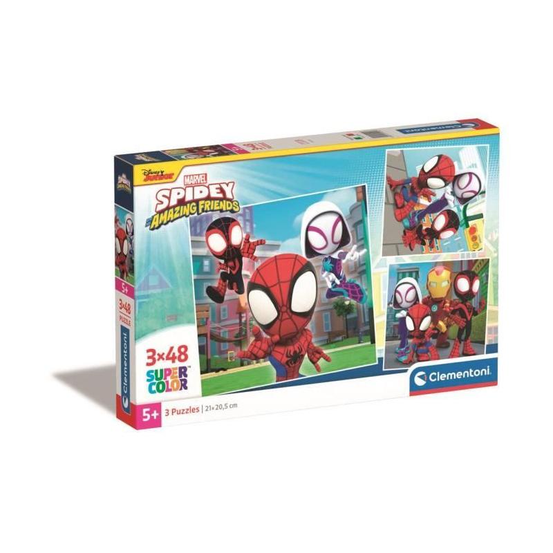 Puzzle 3x48 pièces Spidey et ses amis super-pouvoirs