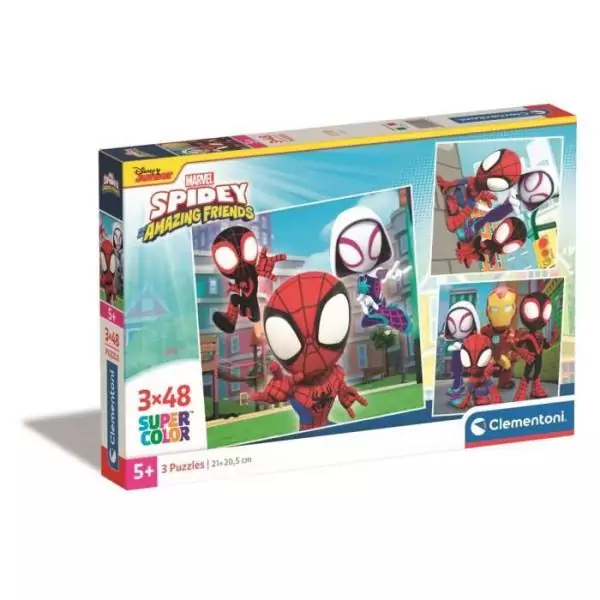 Puzzle Marvel Spidey and his Amazing Friends - Clementoni - 24 maxi pieces - Dessins animés et BD