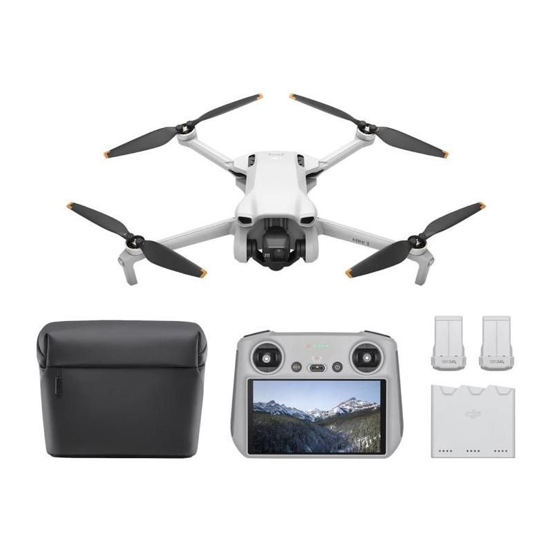 Drone DJI Mini 3 Fly More Combo avec radiocommande smart controller - Gris