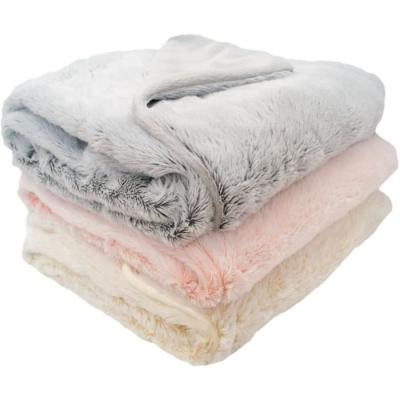 Couverture doublée DOMIVA ultra douce - 75 x 100 cm - Lait fraise