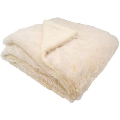 Couverture doublée DOMIVA - Ultra douce et chaude - Crème