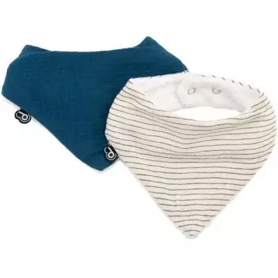 Lot x2 bavoirs bandana - Pratique et stylé pour bébé!