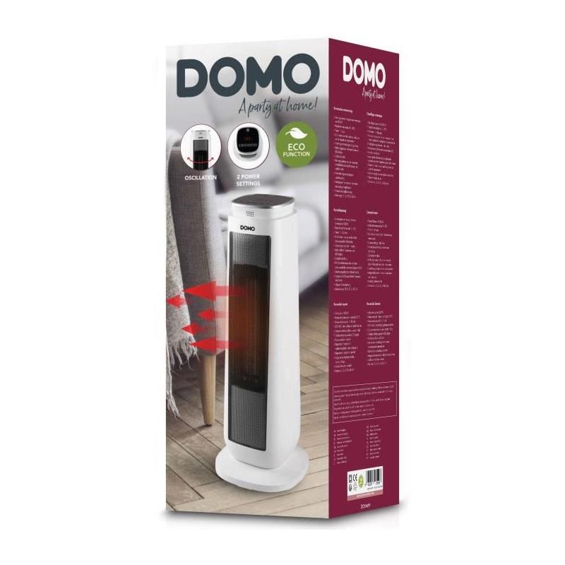 Convecteur DOMO DO7347H 2000 W Blanc - Radiateur électrique d'appoint