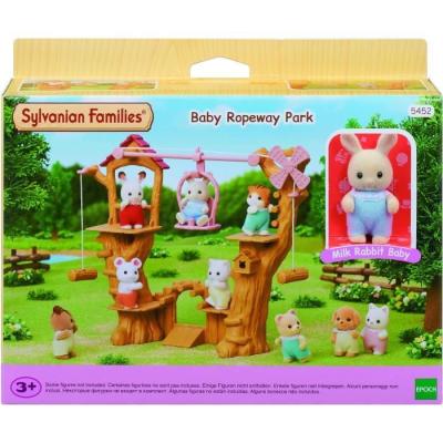 Figurine miniature SYLVANIAN FAMILIES - La tyrolienne des bébés - Henry le bébé lapin crème