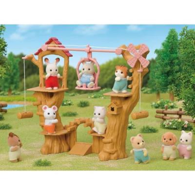 Figurine miniature SYLVANIAN FAMILIES - La tyrolienne des bébés - Henry le bébé lapin crème