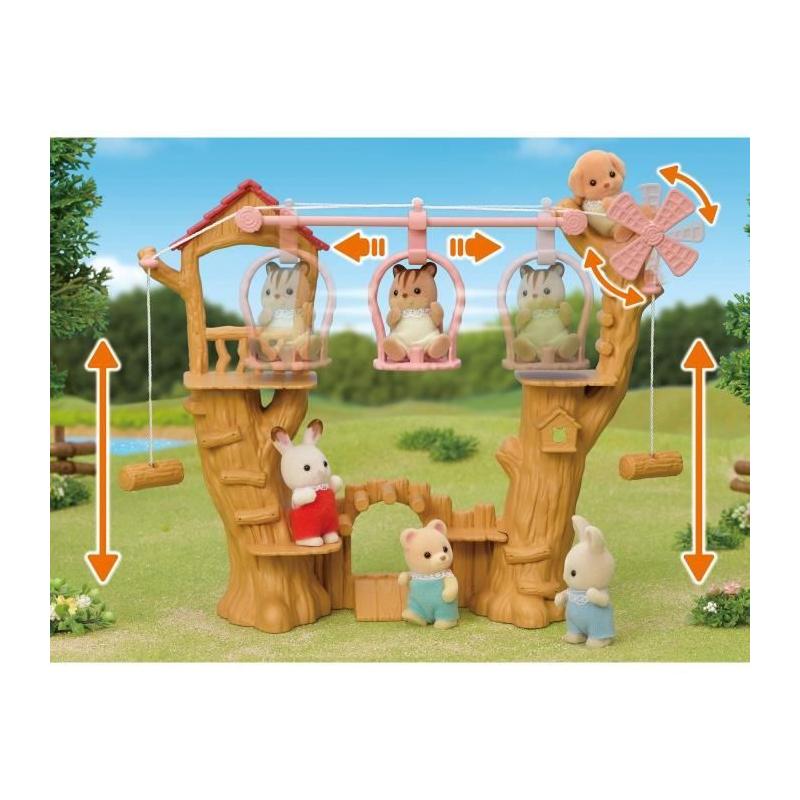 Figurine miniature SYLVANIAN FAMILIES - La tyrolienne des bébés - Henry le bébé lapin crème