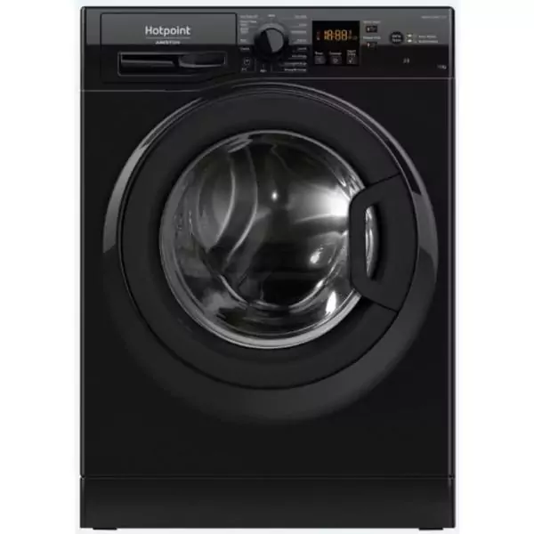 Lave-linge hublot HOTPOINT NS11469FBKFR - 11 kg - Induction - L60cm - 1400 trs/min - Classe A - Noir