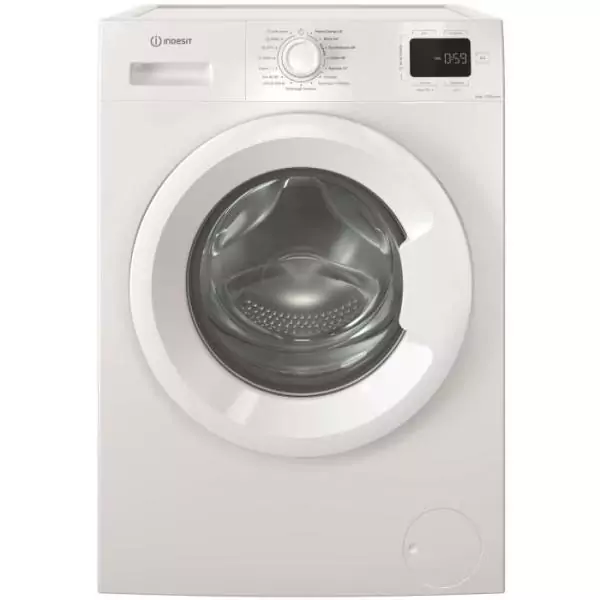 Lave-linge hublot INDESIT IM962MYTIMEFR MyTime - 9 kg - Induction - L60cm - 1200 trs/min - Classe A - Blanc
