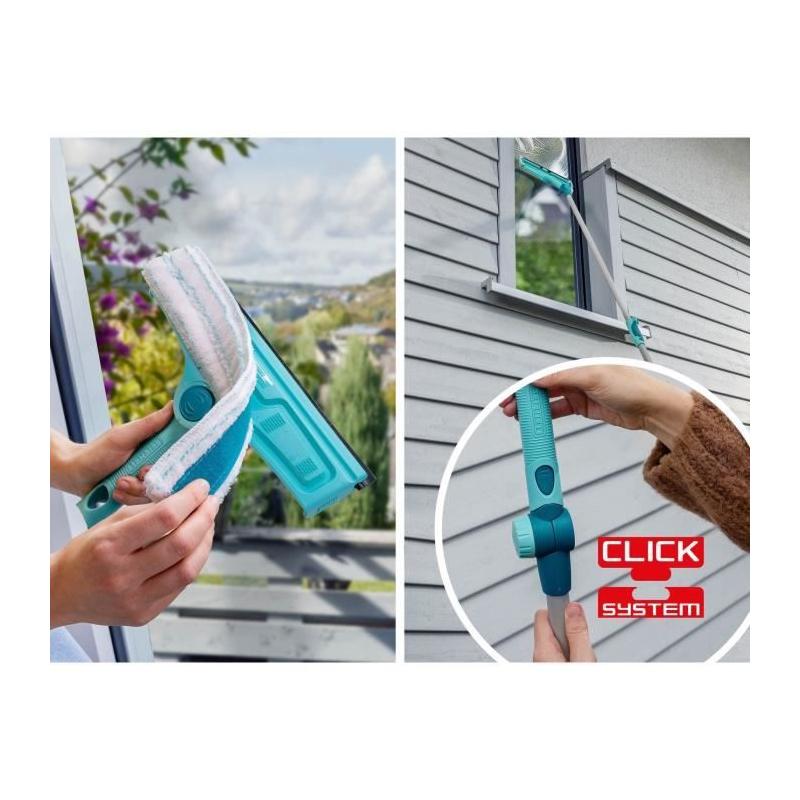 Lave-vitres 4-en-1 Leifheit 51320 : RACLETTE vitre 32cm innovante