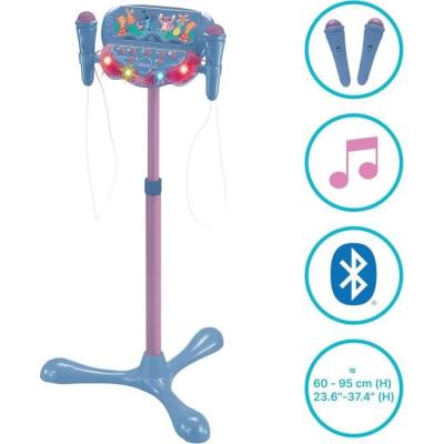 Microphone Stitch sur pied avec enceinte, 2 Micros et Effets - MICRO KARAOKE ENFANT