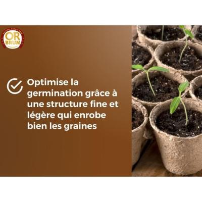 Terreau Semis Bio Brun 6L - Améliore Drainage & Rétention'eau