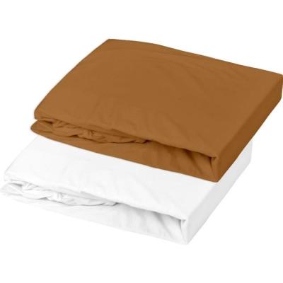 Ensemble Lot 1 alèse + 1 drap housse - P'TIT DODO - 70 x 140 cm - Blanc / Caramel