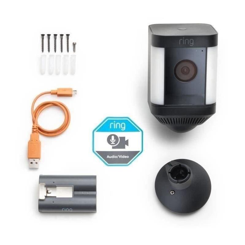 Caméra de Surveillance RING Spotlight Plus Plug-in Noir UE
