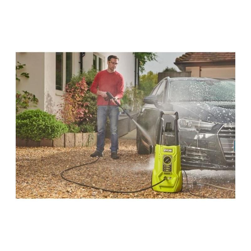 Nettoyeur haute pression RYOBI - 1600W 130 bars - 420L - polyvalent