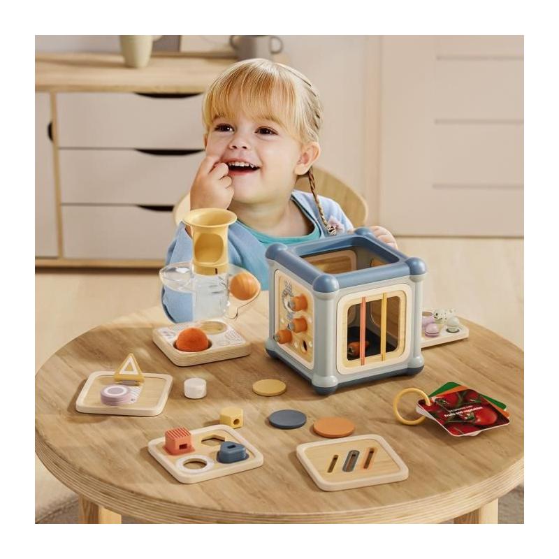 Cube d'activités 10-en-1 en bois pour enfants de 12 mois et plus