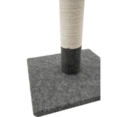 Poteau griffoir pour chat - TYROL - Design simple - Gris et blanc - 42cm