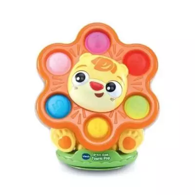 Découvrez le VTECH P'TIT LION TOURNI POP en plastique recyclé!