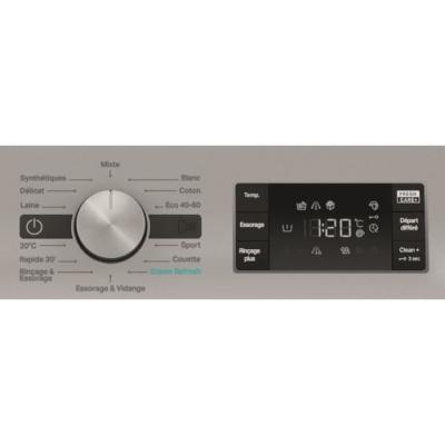 Lave-linge hublot Whirlpool 10 kg - Induction - 1400 trs/min - Silver