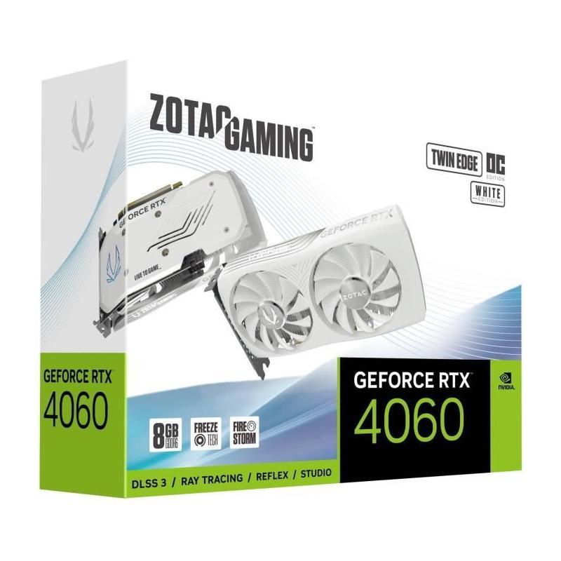 Carte Graphique Nvidia GeForce RTX 4060 Twin Edge OC White 8Go