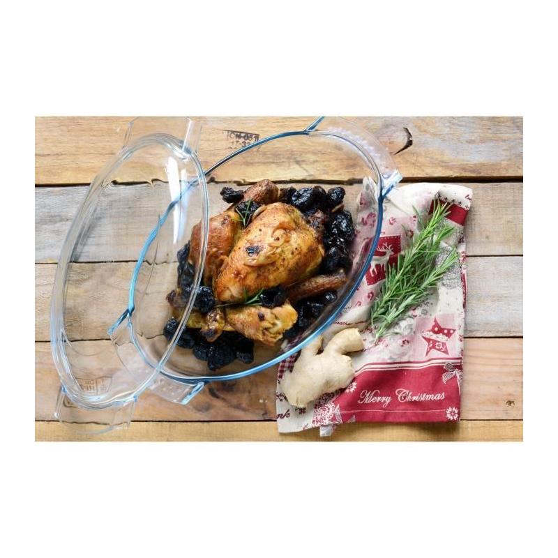 Plat pour four Ovale en verre borosilicate - 38 x 23 cm