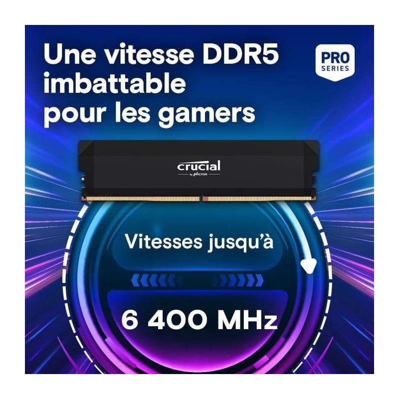 Boostez vos performances avec le kit 32Go Crucial DDR5 6400MHz