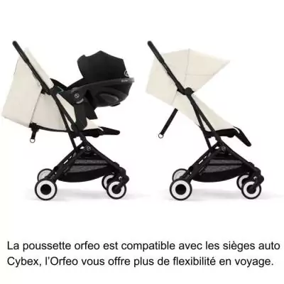 Poussette ultra compacte et confortable - CYBEX ORFEO - Blanc Canvas
