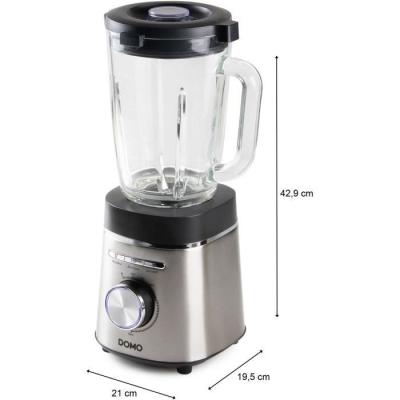 Mélangeur DOMO DO740BL - Puissant 1400 W - 1,75 L - Gris