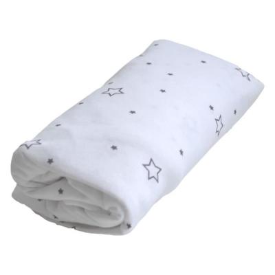 Drap housse imperméable étoiles gris - DOMIVA 60x120cm