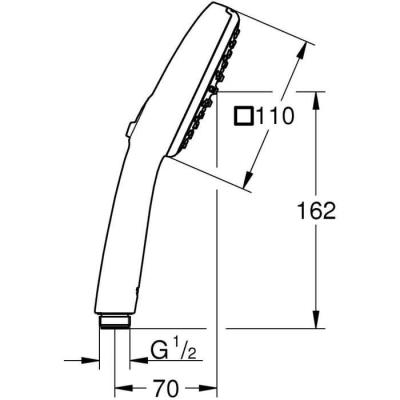 Pommeau de douche GROHE Vitalio Comfort 110 - 2 jets - Noir
