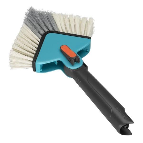 GARDENA Balai tete de loup Combisystem - Brosse haute qualité – Boîtier plastique – Jardin et intérieur – Garantie 25 a