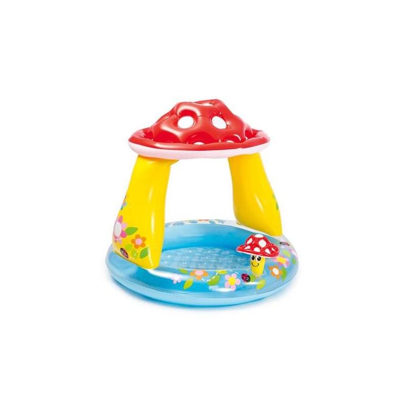 Piscine gonflable enfant INTEX - Pataugeoire champignon - Jeu d'eau amusant