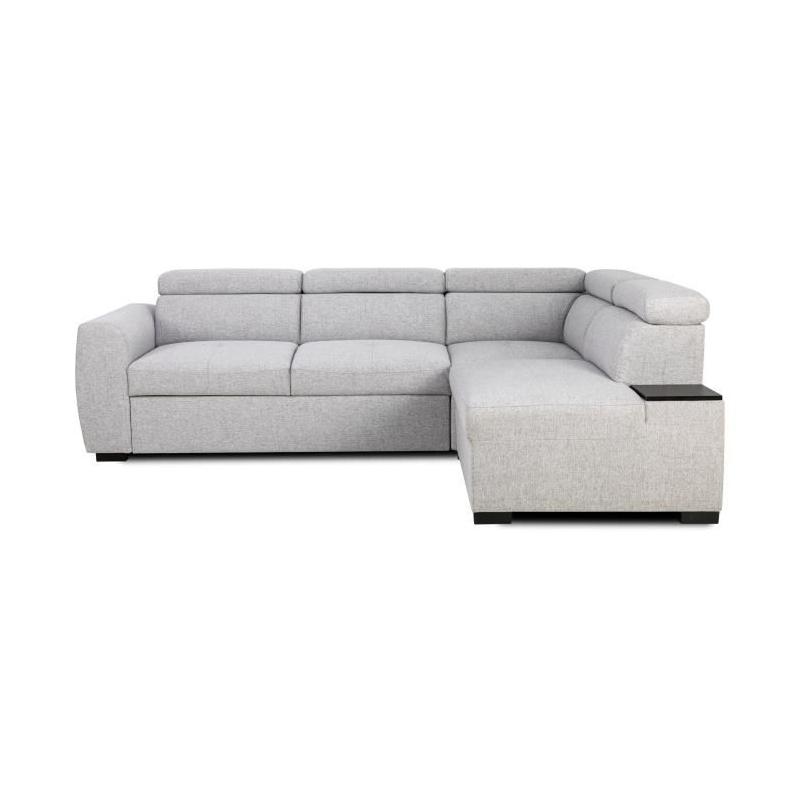 Canapé d'angle convertible réversible 4/5 places KELIO Gris