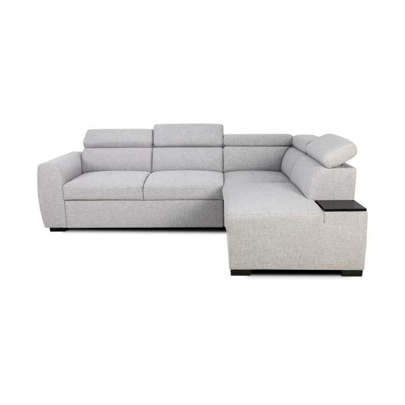 Canapé d'angle convertible réversible 4/5 places KELIO Gris