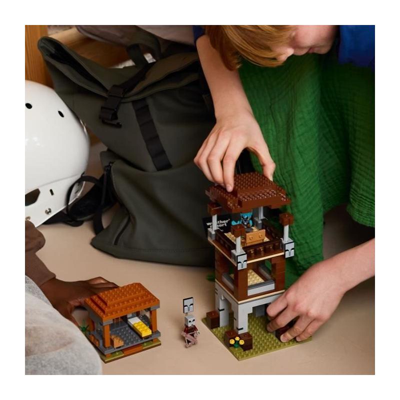 LEGO Minecraft 21278: L'Avant-Poste des Pillards et le Ravageur - Pour les Aventuriers de 9 Ans