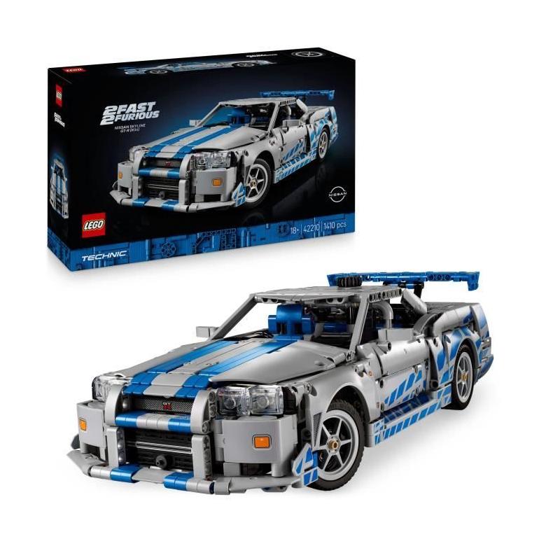 LEGO Technic 42210 Voiture Nissan Skyline GT-R (R34) 2 Fast 2 Furious - Pour les passionnés de construction