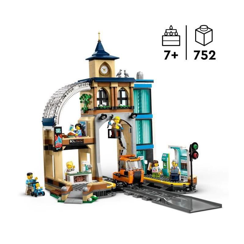 LEGO City 60469 La Gare Centrale - Jeu de Construction Dynamique
